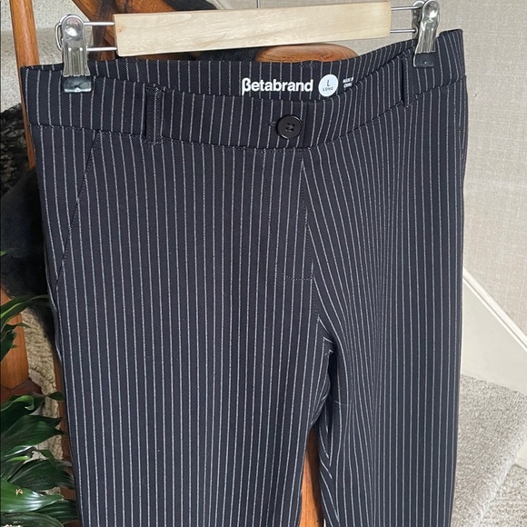 Betabrand Charcoal Pinstripe Trousers - Picture 3 of 10